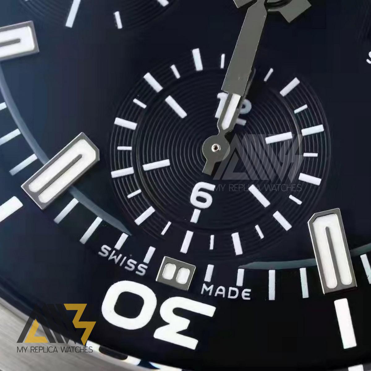 Aquatimer IW376803 Stainless Steel Case Stainless Steel Case RSF 1:1 Best Edition Black Dial on Black Rubber Strap A7750